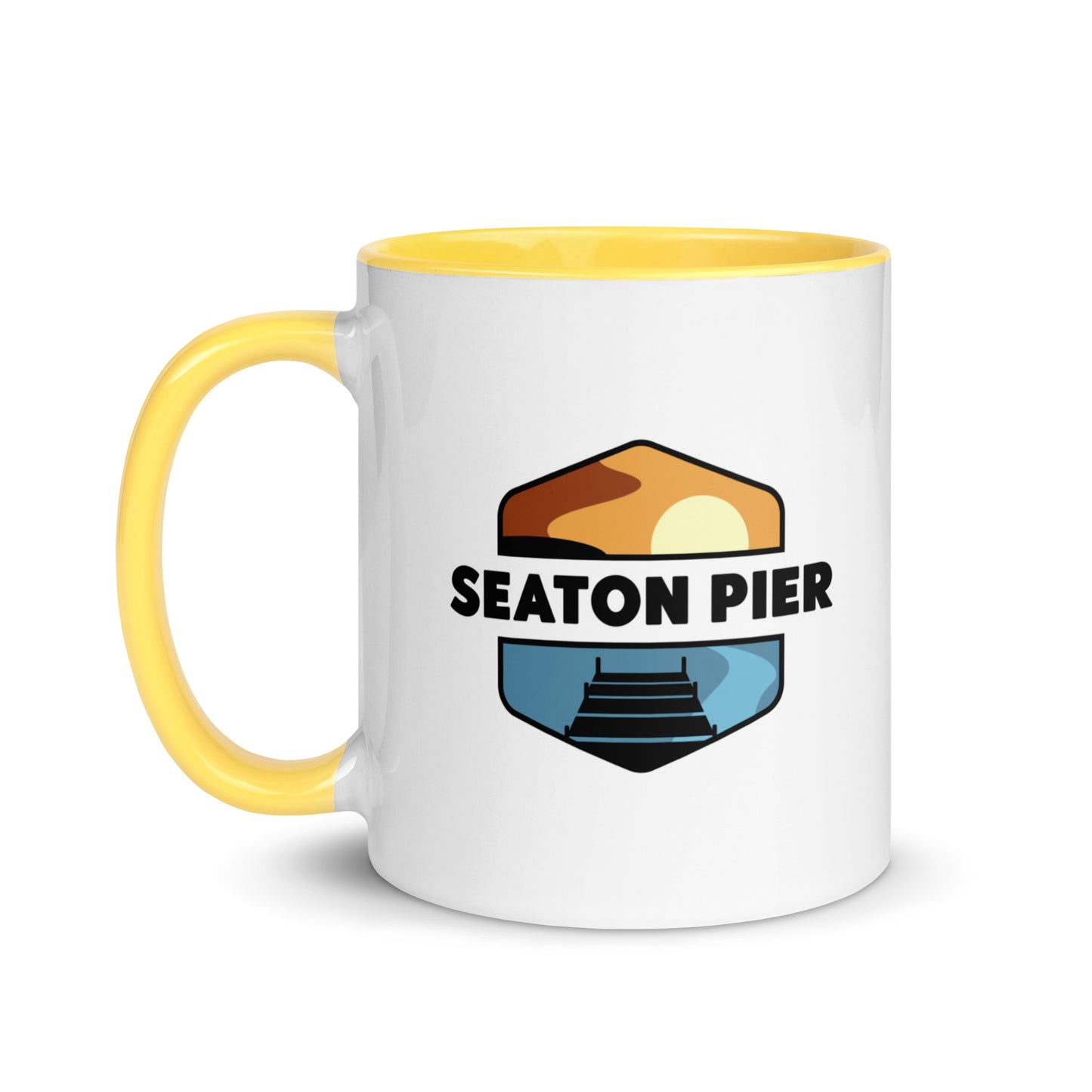 Seaton Pier Mug with Color Inside