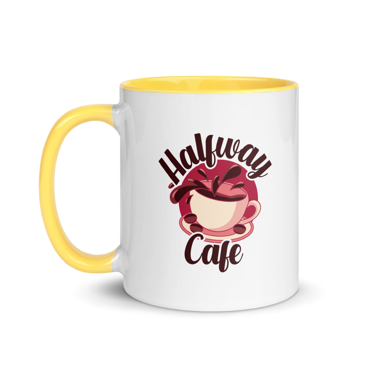 Halfway Cafe Mug with Color Inside