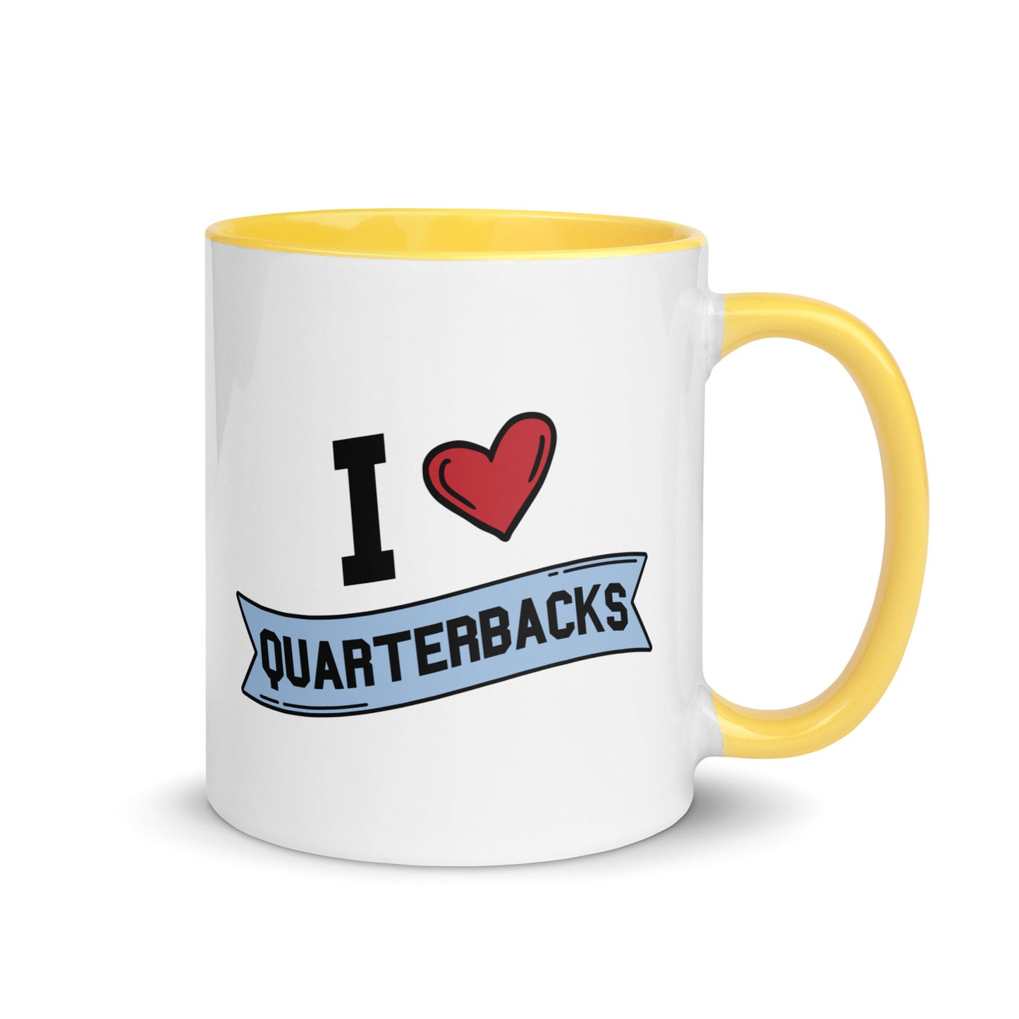 I <3 Quarterbacks Mug with Color Inside