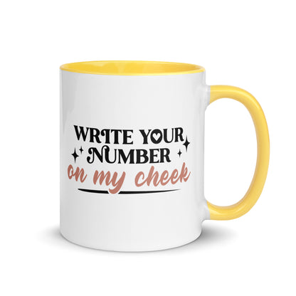 Write Your Number Mug with Color Inside