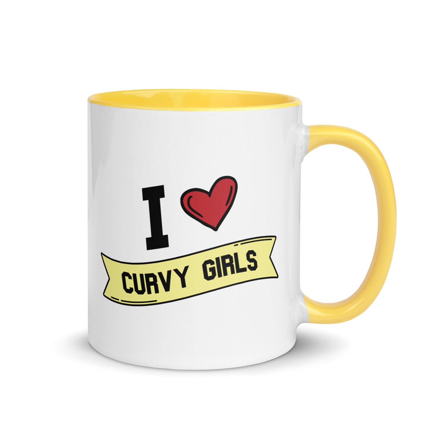 I <3 Curvy Girls Mug with Color Inside