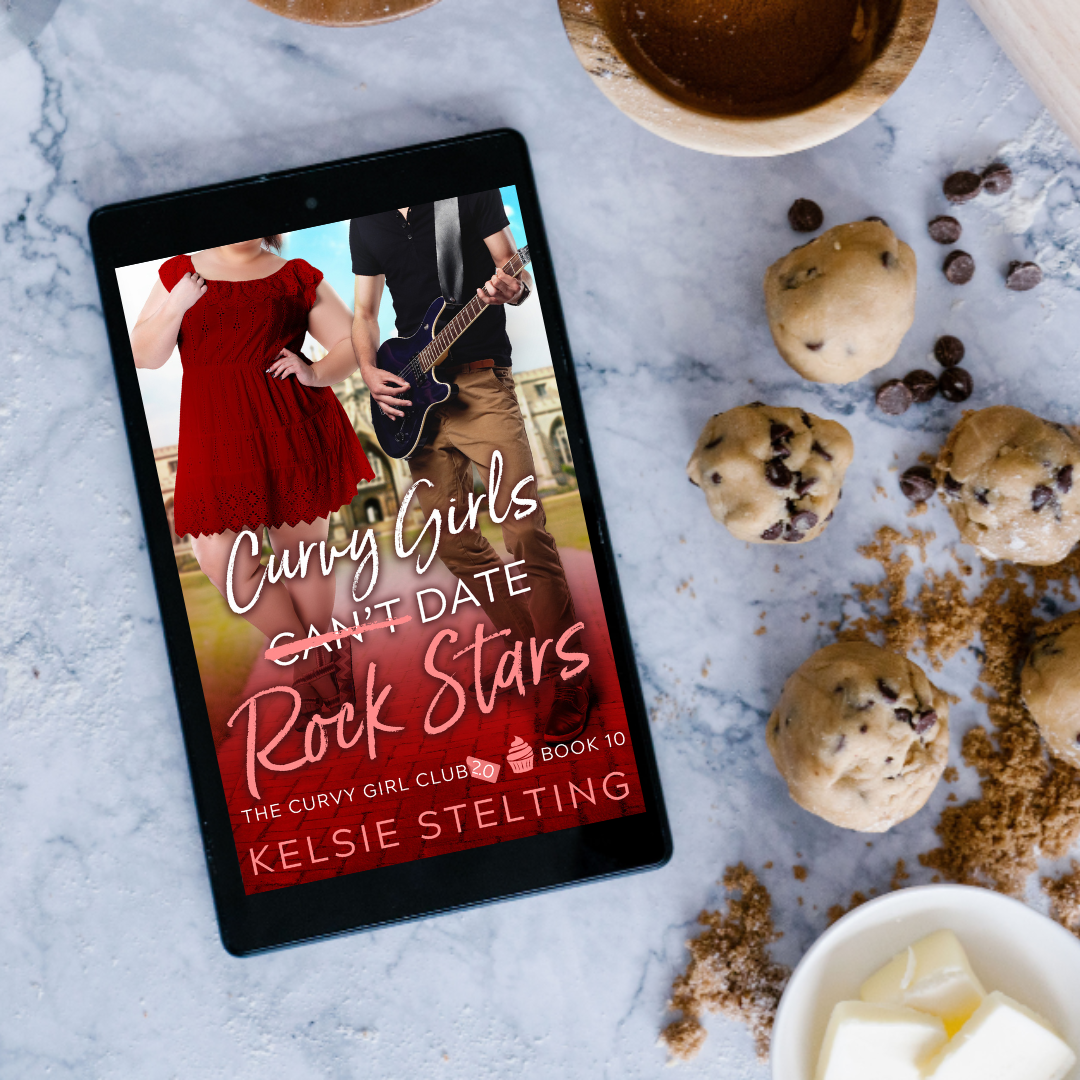 An eBook. The book's title is Curvy Girls Can't Date Rock Stars, The Curvy Girl Club Book 10 by author Kelsie Stelting